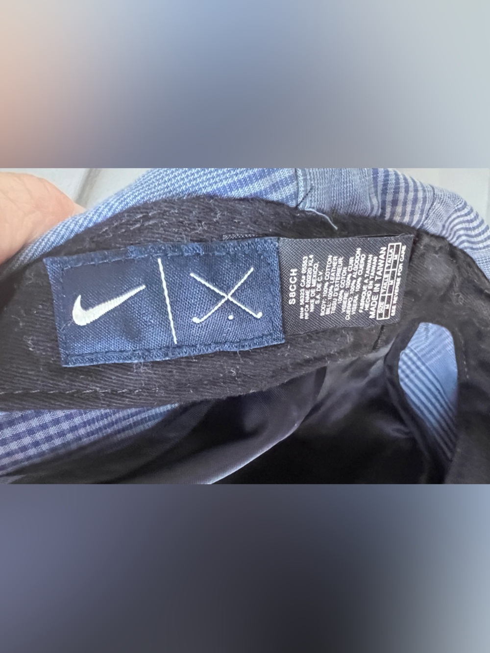 Vintage 90s Nike Flat Cap Newsboy Cabbie Golf Hat Swoosh Blue Rare - Picture 6 of 8